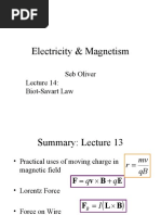 Electricity & Magnetism: Seb Oliver Biot-Savart Law