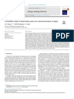 A Feasibility Study of Small Hydro Power For Selected Locations in Egypt