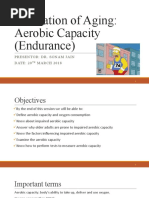 Evaluation of Aerobic Capacity