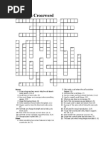 7A Cells Crossword: Water Quickly. (4,4,4) Happen.