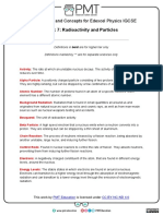 Definitions - Topic 7 - Radioactivity and Particles - Edexcel Physics IGCSE