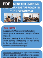 Assessment For Learning in The New Normal