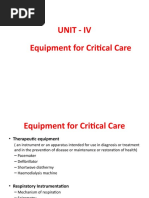 Unit - Iv Equipment For Critical Care