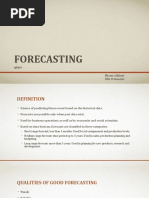 Forecasting: Bikram Adhikari MBA II Semester