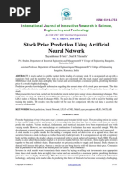 Stock Price Prediction Using Artificial Neural Network