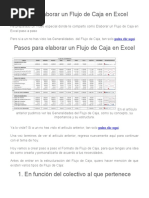 Como Elaborar Un Flujo de Caja en Excel