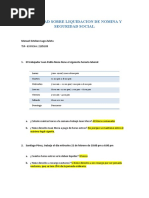 Actividad Sobre Liquidacion de Nomina y Seguridad Social