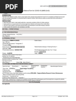 Icmr Specimen Referral Form For Covid-19 (Sars-Cov2) : (These Fields To Be Filled For All Patients Including Foreigners)