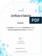 Digital Marketing Internship Certificate