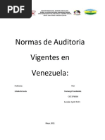 Normas de Auditoria Vigentes en Venezuela