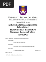 Lab Report Bernoulli Theorem Demonstration Full Report PDF Free