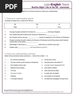 Bonfire Night: Life in The UK - Exercises: 1. Check Your Understanding: Gap Fill