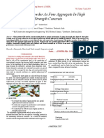 Glass Powder As Fine Aggregate in High Strength Concrete