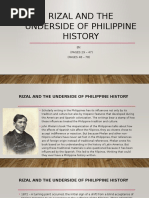 Rizal and The Underside of Philippine History: BY: (PAGES 29 - 47) (PAGES 48 - 78)