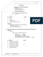 Data Types Data Types: 1. What Is The Result of Compiling and Running The Following Code?