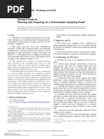 D5903-96 (2012) Standard Guide For Planning and Preparing For A Groundwater Sampling