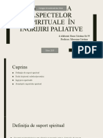 Abordarea Aspectelor Spirituale În Îngrijiri Paliative: Colegiul de Medicină Din Orhei