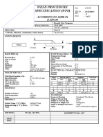 Weld Procedure Specification (WPS) : According To Asme Ix &