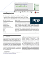 Study of Bio-Oil and Bio-Char Production From Algae by Slow Pyrolysis