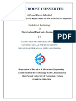 DC-DC Boost Converter: A Project Report Submitted