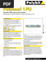 Polyseal 1PU: One Part Polyurethane Joint Sealant