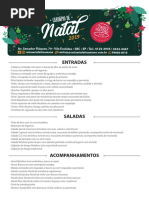 Cardápio de Natal 2019 - Fatto A Mano