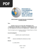 Modelo de Evaluación Del Desempeño Por Competencias Dirigido Al Personal Administrativo de La Universidad Nacional de Chimborazo - Período 2011