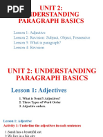 Unit 2 - Understanding Paragraph Basics