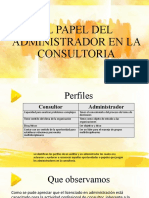 El Papel Del Administrador en La Consultoria