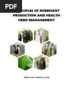 Principles of Ruminant Production and Health Herd Management