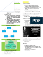 Lesson 1 - PSTMLS 100 - Teaching and Learning Concept of Teaching What Is Teaching? What Is Learning?