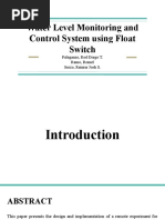 Water Level Monitoring and Control System Using Float Switch