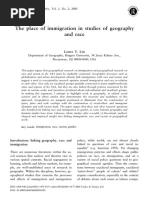 The Place Immigration in Studies of Geography and Race