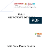 Unit 5 Microwave Devices: Department of Electronics & Communication Engineering