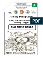 Araling Panlipunan 4 Module WEEK 1