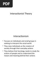 Interactionist Theory