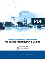 Post Graduate Programme (PGP) in Logistics: Centre For Logistics & Supply Chain Management