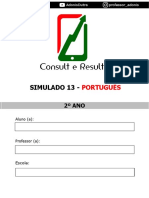 Simulado 13 - Português - 2º Ano (Blog Do Prof. Adonis)