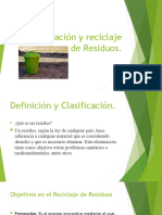 Clasificación y Reciclaje de Residuos