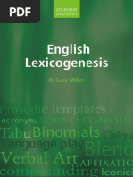 Miller D Gary English Lexicogenesis