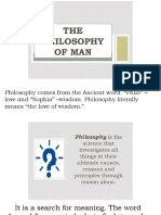 Philosophy Comes From The Ancient Word: "Philo" - Love and "Sophia" - Wisdom. Philosophy Literally Means "The Love of Wisdom."