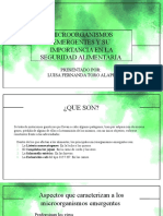 Microorganismos Emergentes y Su Importancia en La Seguridad Alimentaria