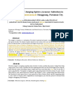 Diversity List Forest Area Of: of Jumping Spiders (Araneae: Salticidae) in The Mangrove Mangguang, Pariaman City