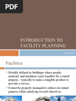 Introduction To Facilties Planning - Notes