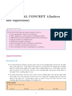 Numerical Concept 1 (Indices and Logarithms) : Approximation