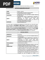 Acta de Liquidación 614 de 2017