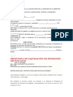 Modelo de Liquidación de Pensiones de Alimentos