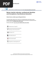 Being A Teacher Educator Professional Identities and Conceptions of Professional Education