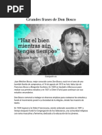 Grandes Frases de Don Bosco