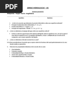 Examen de HIDRAULICA